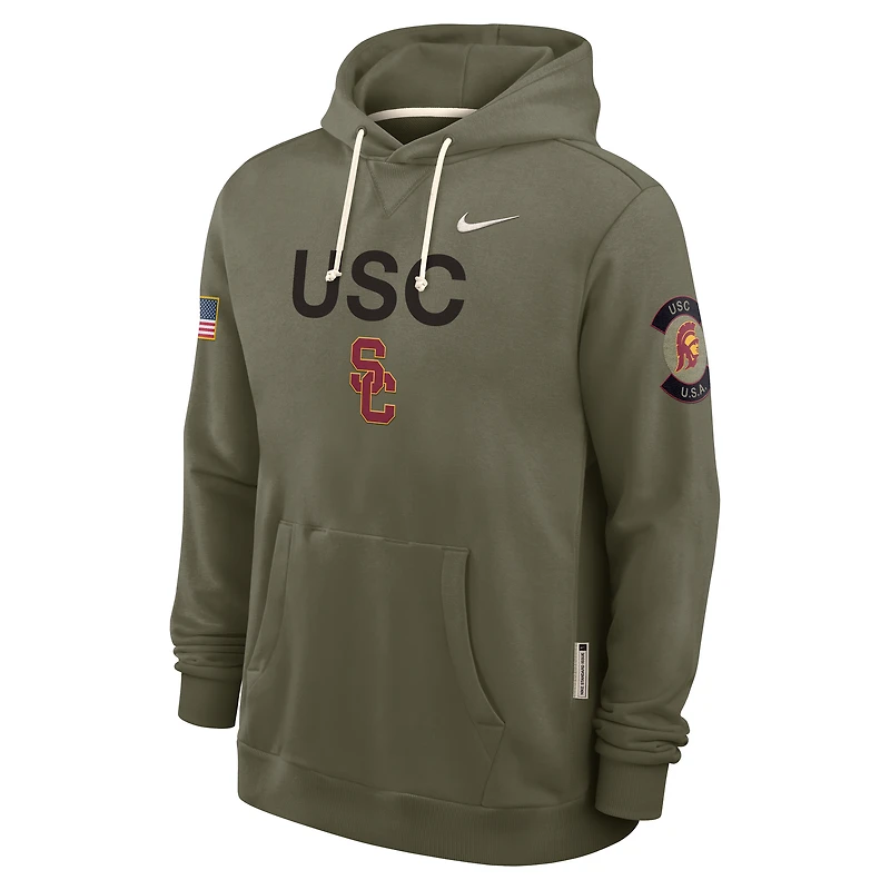 USC 2025 Military Appreciation Men's Nike Dri-FIT College Pullover Hoodie
