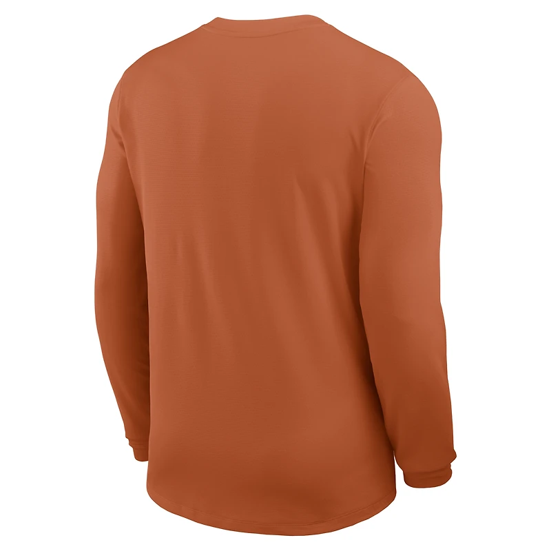 Texas Sideline Coach Men's Nike Dri-FIT College Long-Sleeve Top