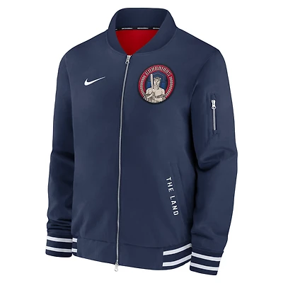 Cleveland Guardians Authentic Collection City Connect Men's Nike MLB Full-Zip Bomber Jacket