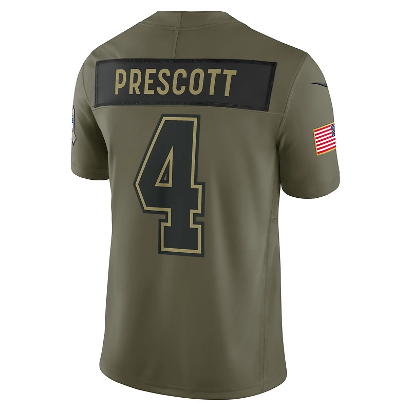 Dak Prescott Dallas Cowboys Salute to Service Men's Nike Dri-FIT NFL Limited Jersey