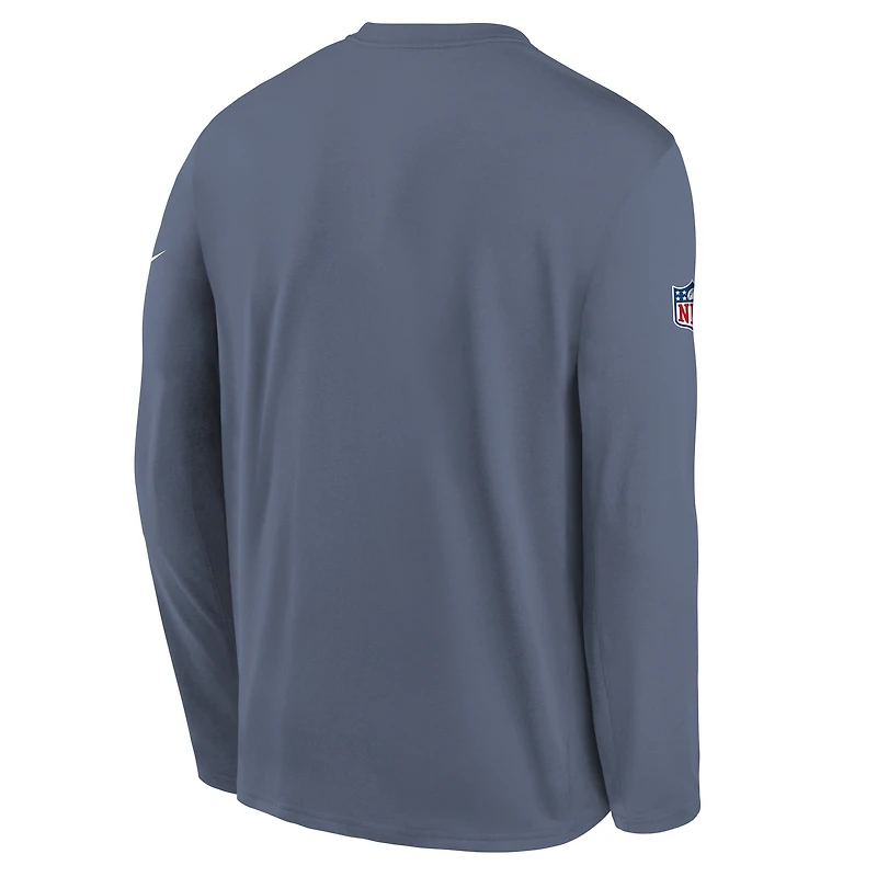 New England Patriots Rivalry Sideline Legend Big Kids' Nike Dri-FIT NFL Long-Sleeve T-Shirt