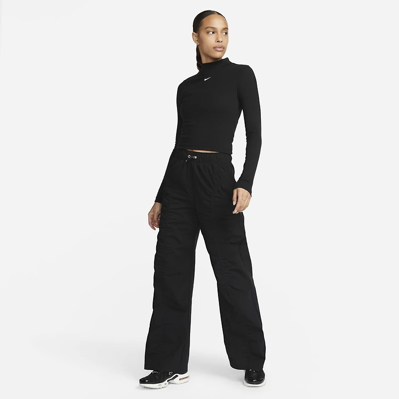 Nike Sportswear Essential Women's Ribbed Mock-Neck Long-Sleeve Top