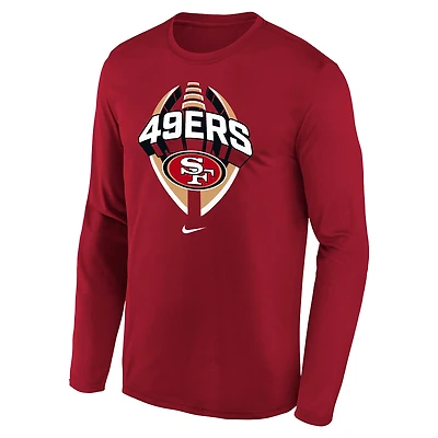 San Francisco 49ers Legend Icon Big Kids' Nike Dri-FIT NFL Long-Sleeve T-Shirt