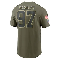 Aidan Hutchinson Detroit Lions Salute To Service Men’s Nike NFL T-Shirt