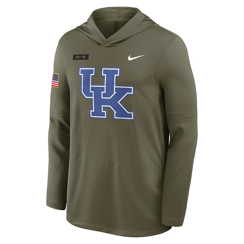 Kentucky 2025 Military Appreciation Men's Nike Dri-FIT College Long-Sleeve Hooded Top