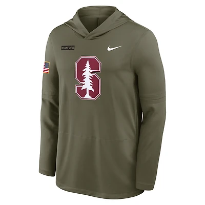 Stanford 2025 Military Appreciation Men's Nike Dri-FIT College Long-Sleeve Hooded Top