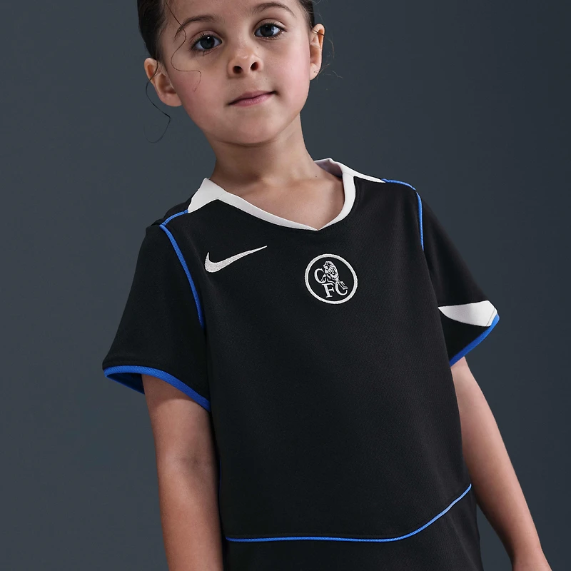 Chelsea FC 2025/26 Stadium Third Little Kids' Nike Dri-FIT Total 90 Soccer 3-Piece Kit