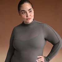 NikeSKIMS Weightless Layers Women's Mock-Neck Long-Sleeve Top