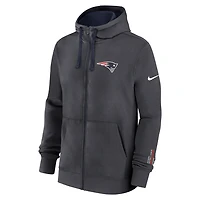 New England Patriots Playbook Page Club Men's Nike NFL Full-Zip Hoodie