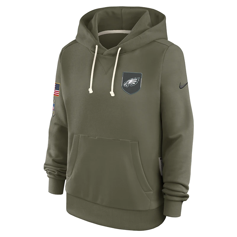 Philadelphia Eagles Salute to Service Sideline Women's Nike Dri-FIT NFL Pullover Hoodie