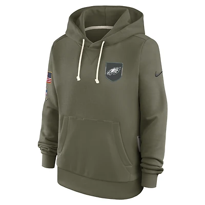 Philadelphia Eagles Salute to Service Sideline Women's Nike Dri-FIT NFL Pullover Hoodie