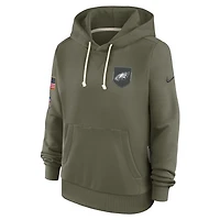 Philadelphia Eagles Salute to Service Sideline Women's Nike Dri-FIT NFL Pullover Hoodie