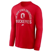 Ohio State Legacy Arched Logo Men's Nike College Long-Sleeve T-Shirt