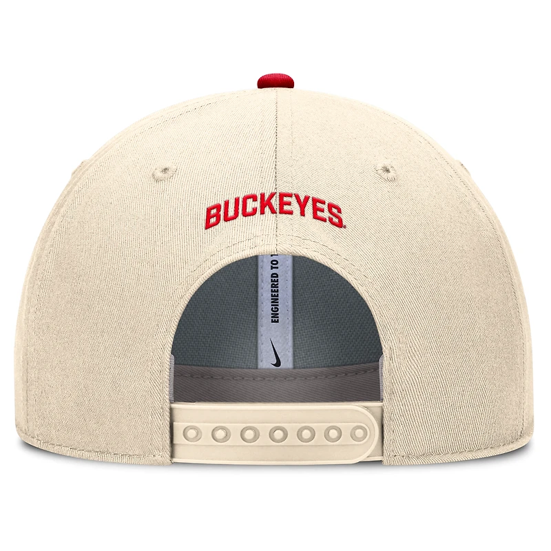 Ohio State Primetime Rise Men's Nike Dri-FIT College Trucker Adjustable Hat