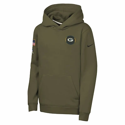 Nike Club Fleece NFL Green Bay Packers Big Kids' "Salute to Service" Pullover Hoodie