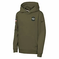 Nike Club Fleece NFL Green Bay Packers Big Kids' "Salute to Service" Pullover Hoodie