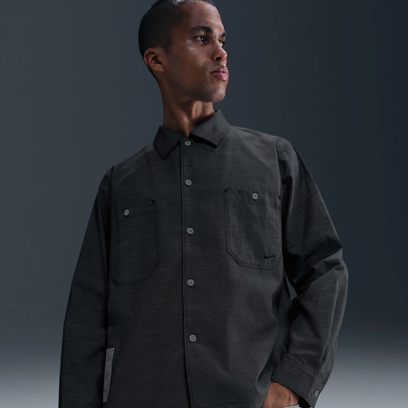 Nike Life Men's Chambray Long-Sleeve Painter's Shirt