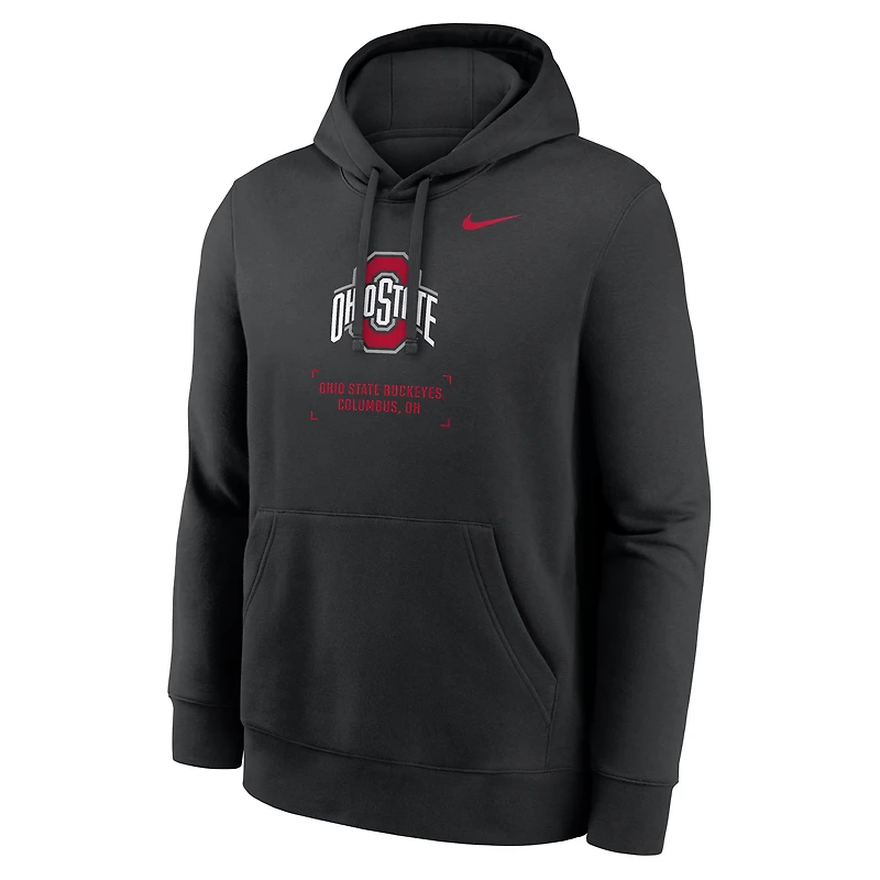 Ohio State Club Basketball 2-Hit Men's Nike College Pullover Hoodie