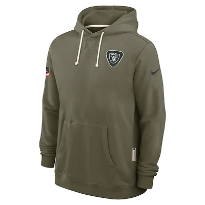 Las Vegas Raiders Salute to Service Sideline Dominant Force Men's Nike Dri-FIT NFL Pullover Hoodie