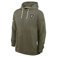 Las Vegas Raiders Salute to Service Sideline Dominant Force Men's Nike Dri-FIT NFL Pullover Hoodie