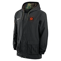 Clemson Men's Nike Full-Snap Hooded Military Jacket
