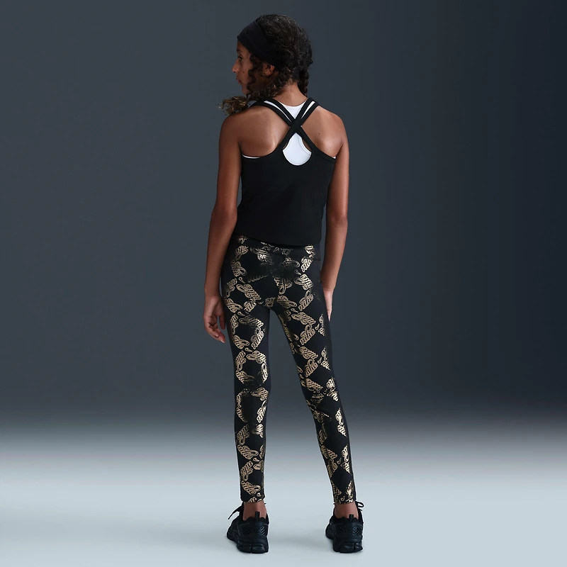 Nike One Big Kids' (Girls') Dri-FIT Printed Leggings
