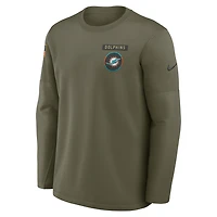 Miami Dolphins Salute to Service Sideline Triumphant Win Coach Men's Nike NFL Pullover Crew