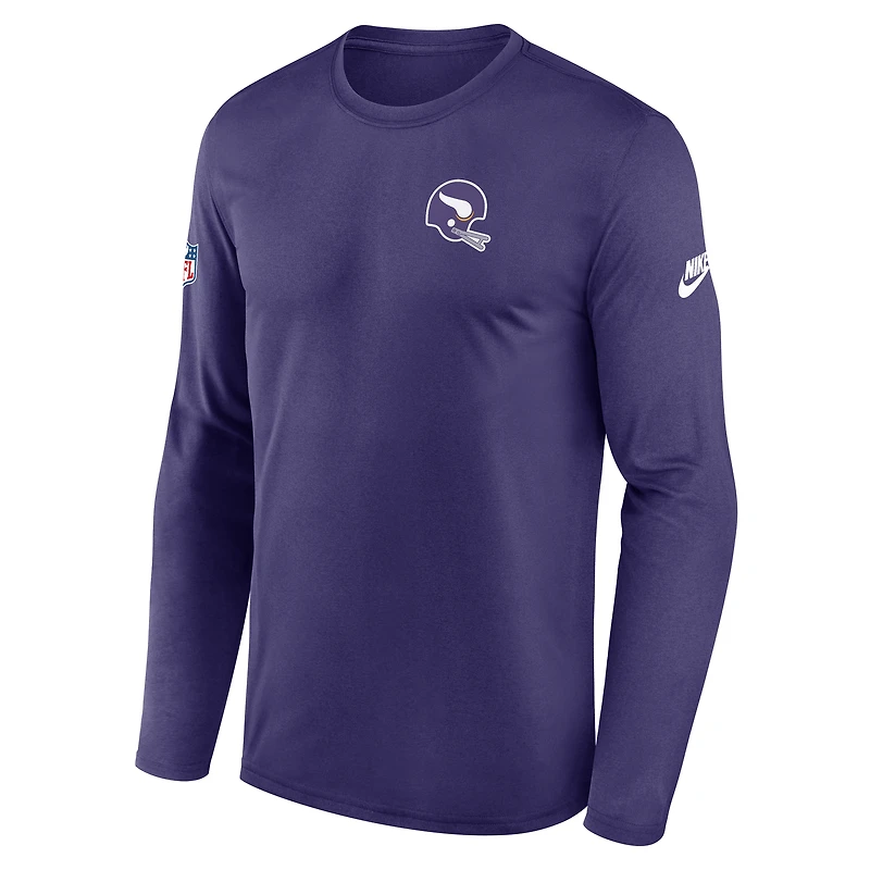 Minnesota Vikings Alt Legend Small Logo Men's Nike Dri-FIT NFL Long-Sleeve T-Shirt