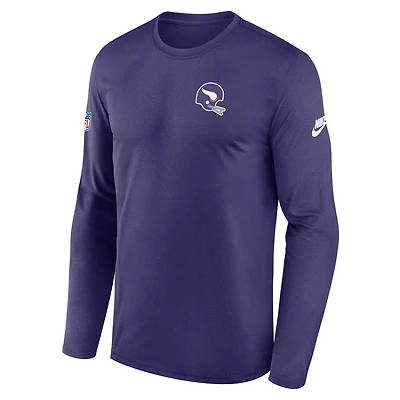 Minnesota Vikings Alt Legend Small Logo Men's Nike Dri-FIT NFL Long-Sleeve T-Shirt
