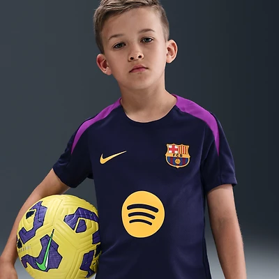FC Barcelona Strike Big Kids' Nike Dri-FIT Soccer Short-Sleeve Top