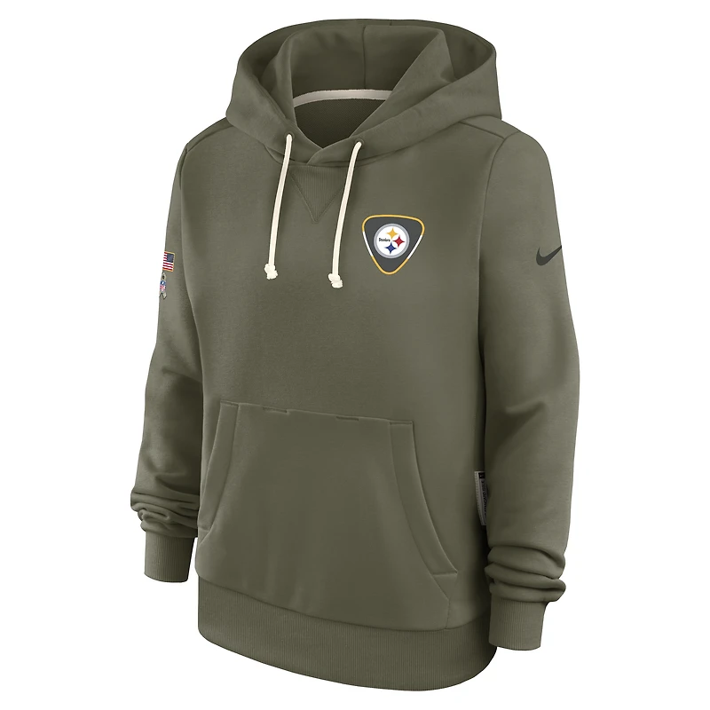 Pittsburgh Steelers Salute to Service Sideline Women's Nike Dri-FIT NFL Pullover Hoodie