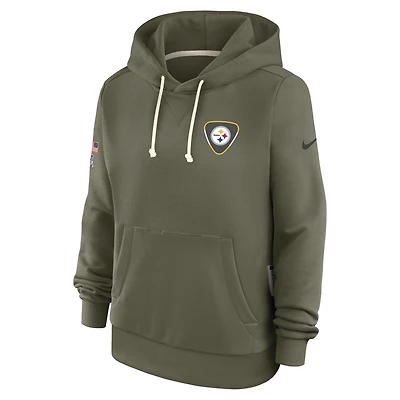 Pittsburgh Steelers Salute to Service Sideline Women's Nike Dri-FIT NFL Pullover Hoodie