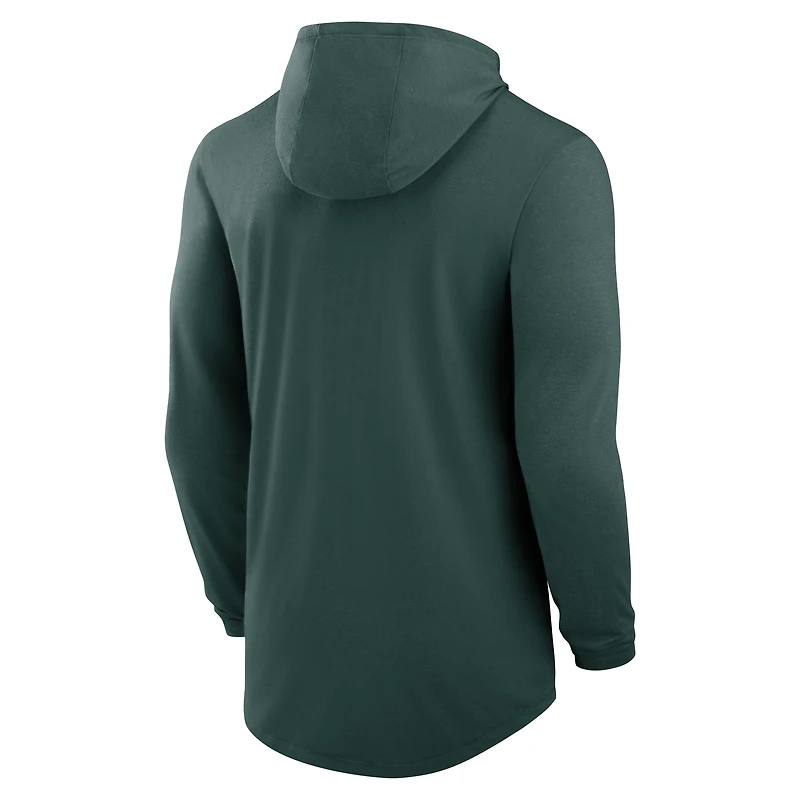 Michigan State Campus Arch Men's Nike Dri-FIT College Long-Sleeve Hooded T-Shirt