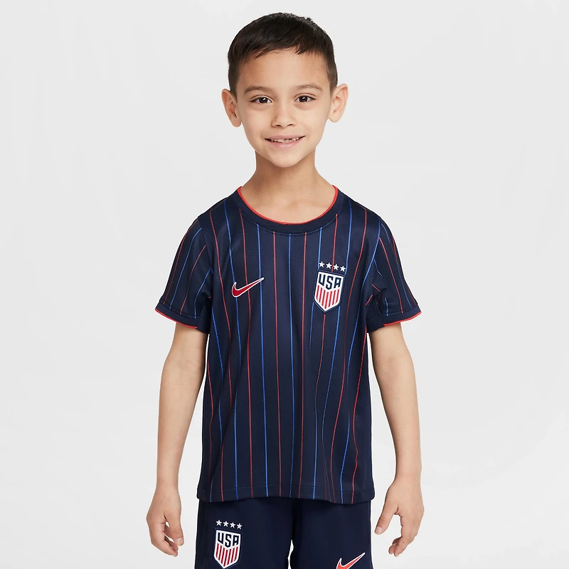 USWNT 2025 Stadium Away (Women's Team) Little Kids' Nike Soccer Replica 3-Piece Kit