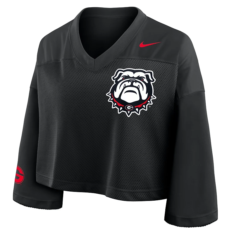 Georgia Jersey Women's Nike Dri-FIT College Cropped Top