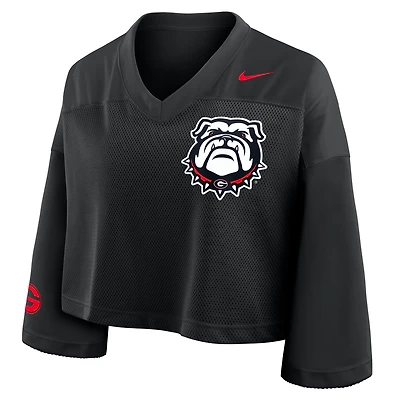 Georgia Jersey Women's Nike Dri-FIT College Cropped Top