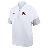 Auburn Sideline Coach Men's Nike College 1/2-Zip Short-Sleeve Hooded Jacket