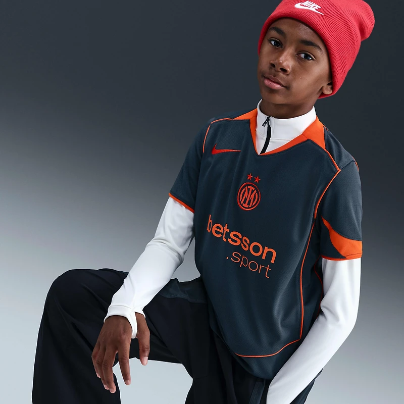 Inter Milan 2025/26 Stadium Third Big Kids' Nike Dri-FIT Total 90 Soccer Replica Jersey