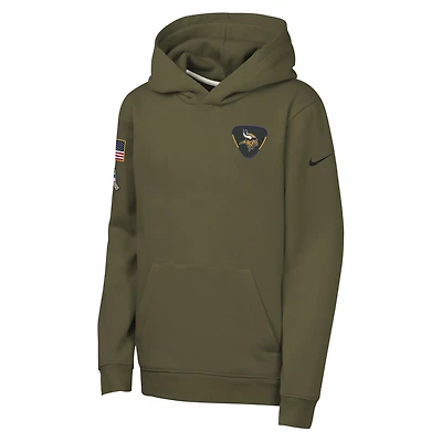 Nike Club Fleece NFL Minnesota Vikings Big Kids' "Salute to Service" Pullover Hoodie