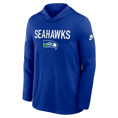 Seattle Seahawks Pass Accuracy Men's Nike Dri-FIT NFL Long-Sleeve Hooded Top