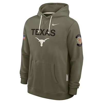Texas 2025 Military Appreciation Men's Nike Dri-FIT College Pullover Hoodie
