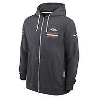 Denver Broncos Utility Player Sideline Men's Nike Dri-FIT NFL Full-Zip Hoodie