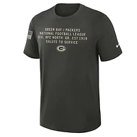 Green Bay Packers Salute to Service Slub Men's Nike Dri-FIT NFL T-Shirt