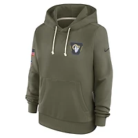 Los Angeles Rams Salute to Service Sideline Women's Nike Dri-FIT NFL Pullover Hoodie