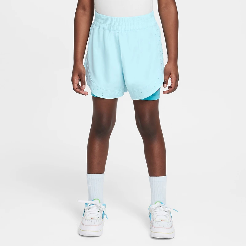 Nike Dri-FIT Sunny Swoosh Little Kids' 2-Fer Shorts