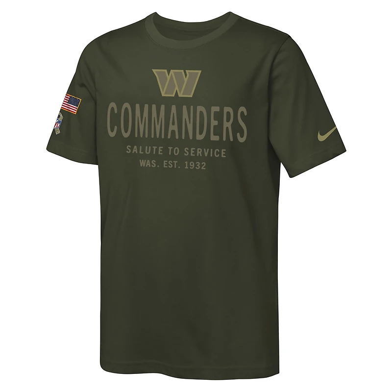 Washington Commanders Salute to Service Sideline Big Kids’ Nike Dri-FIT NFL T-Shirt