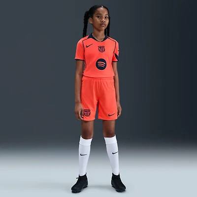 FC Barcelona 2025/26 Stadium Third Big Kids' Nike Dri-FIT Total 90 Soccer Replica Shorts