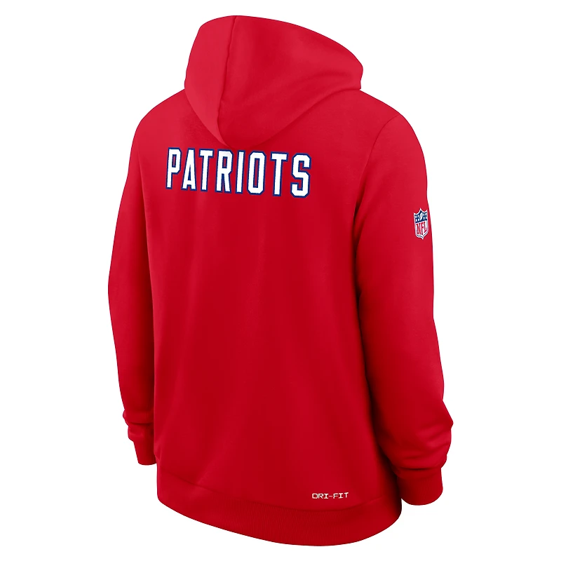 New England Patriots Alt Offensive Set Play Sideline Men's Nike Dri-FIT NFL Pullover Hoodie