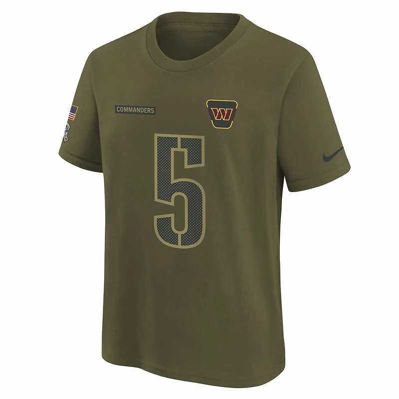 Jayden Daniels Washington Commanders Salute to Service Big Kids’ Nike NFL T-Shirt