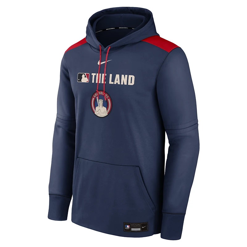 Cleveland Guardians Authentic Collection City Connect Men's Nike Therma MLB Pullover Hoodie